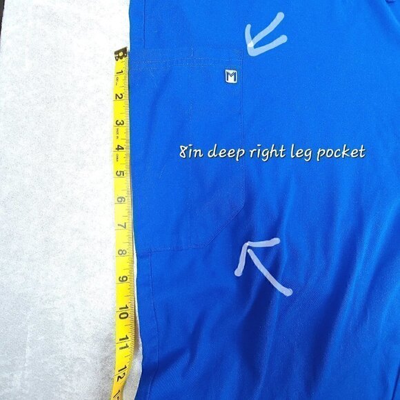 Maevn Blue Stylish Medical Workwear Scrub Pants Size XL - Picture 7 of 9